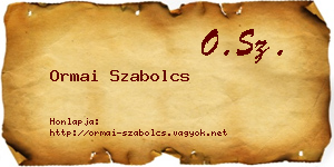 Ormai Szabolcs névjegykártya